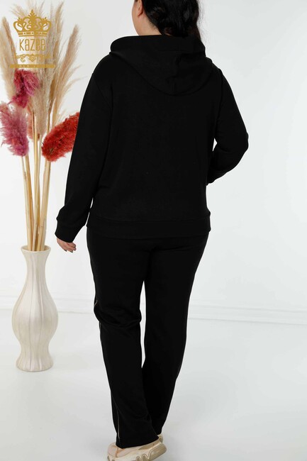 Women's Tracksuit Set Hooded Black - 17443 | KAZEE - Thumbnail