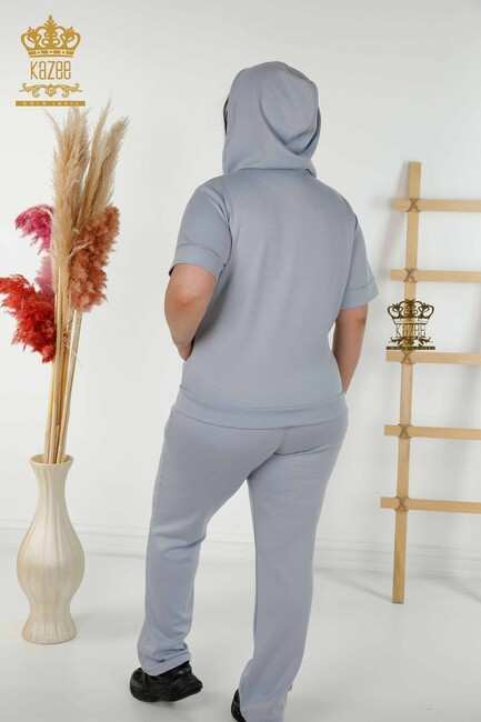 Women's Tracksuit Set Hooded Blue - 20392 | KAZEE - Thumbnail