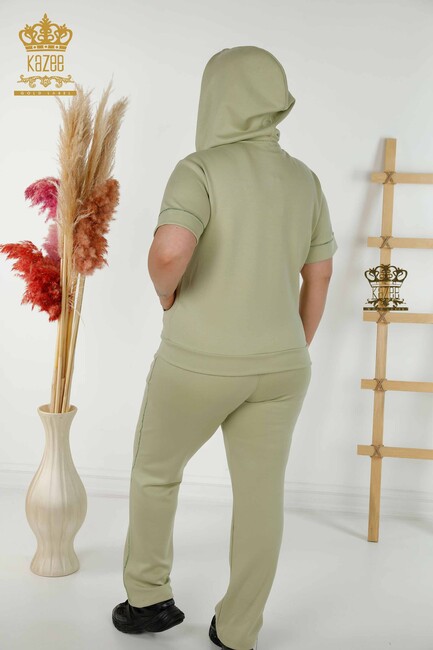 Women's Tracksuit Set Hooded Green - 20392 | KAZEE - Thumbnail