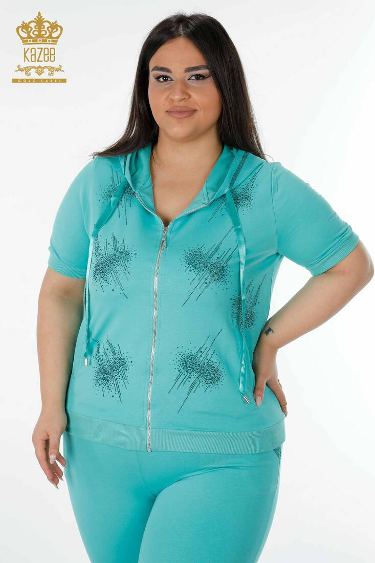 Women's Tracksuit Set Hooded Mint - 17394 | KAZEE