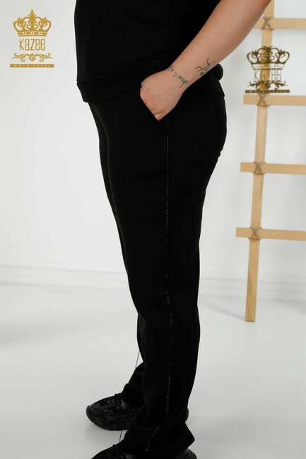 Women's Tracksuit Set Off Shoulder Black - 20397 | KAZEE - Thumbnail