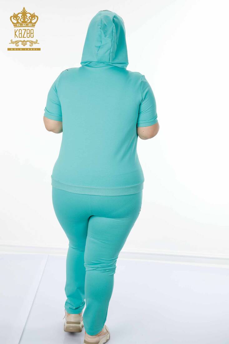 Women's Tracksuit Set Patterned Mint - 17395 | KAZEE