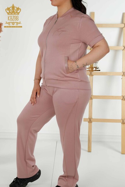 Women's Tracksuit Set Pocket Detailed Rose - 20411 | KAZEE - Thumbnail