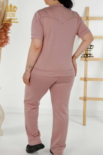 Women's Tracksuit Set Pocket Detailed Rose - 20411 | KAZEE - Thumbnail