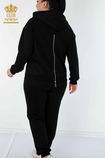 Women's Tracksuit Set Wing Detailed Black - 17481 | KAZEE - Thumbnail