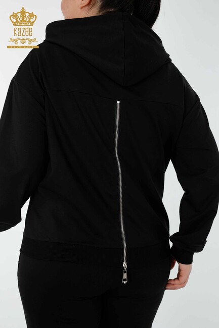 Women's Tracksuit Set Wing Detailed Black - 17481 | KAZEE - Thumbnail