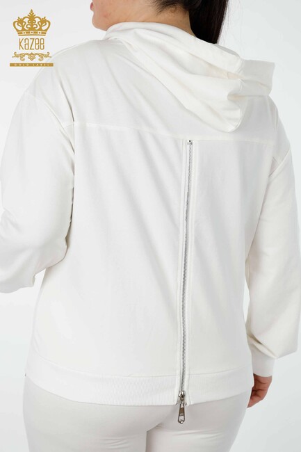 Women's Tracksuit Set Wing Detailed Ecru - 17481 | KAZEE - Thumbnail