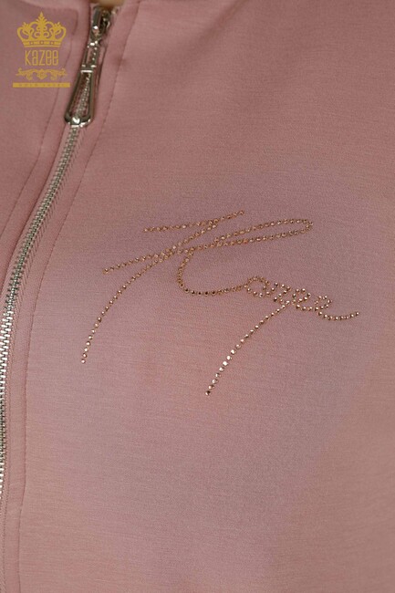 Women's Tracksuit Set Zipper Rose - 17549 | KAZEE - Thumbnail