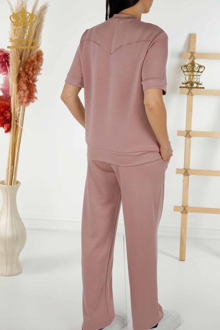 Women's Tracksuit Set Zipper Rose - 17549 | KAZEE - Thumbnail