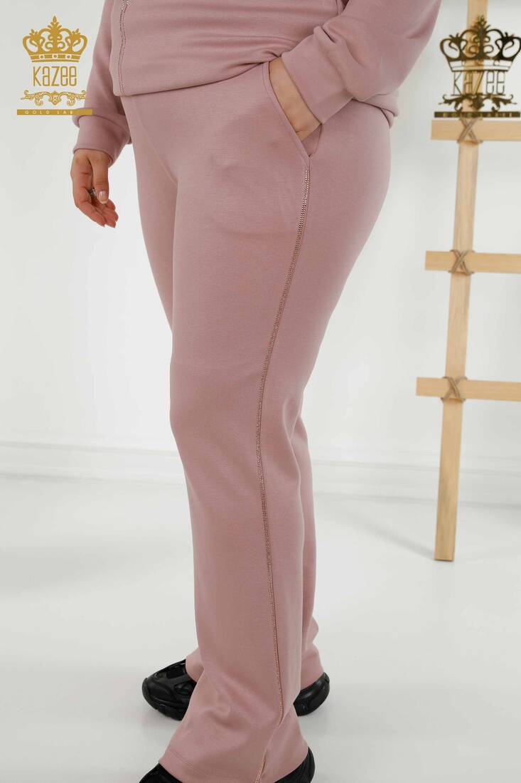 Women's Tracksuit Set Pocket Detailed Rose - 20398 | KAZEE