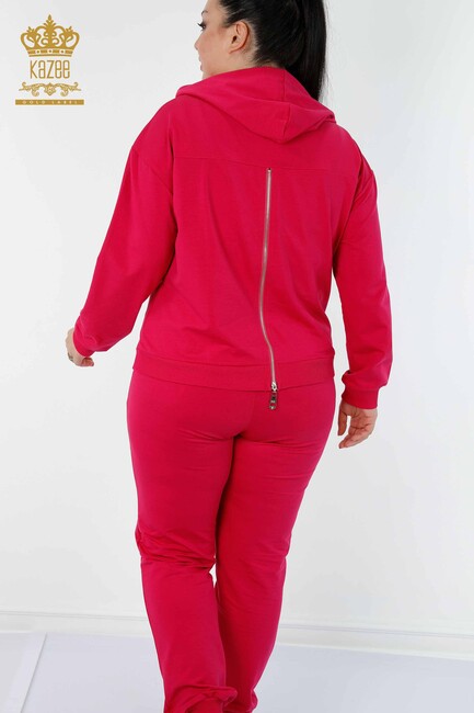 Women's Tracksuit Set Wing Detailed Fuchsia - 17481 | KAZEE - Thumbnail