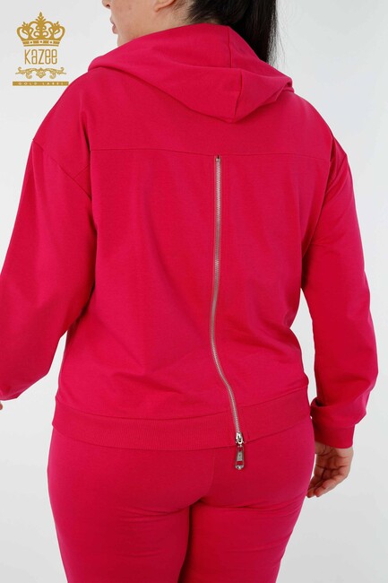 Women's Tracksuit Set Wing Detailed Fuchsia - 17481 | KAZEE - Thumbnail