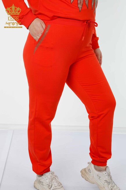 Women's Tracksuit Set Wing Detailed Orange - 17481 | KAZEE - Thumbnail