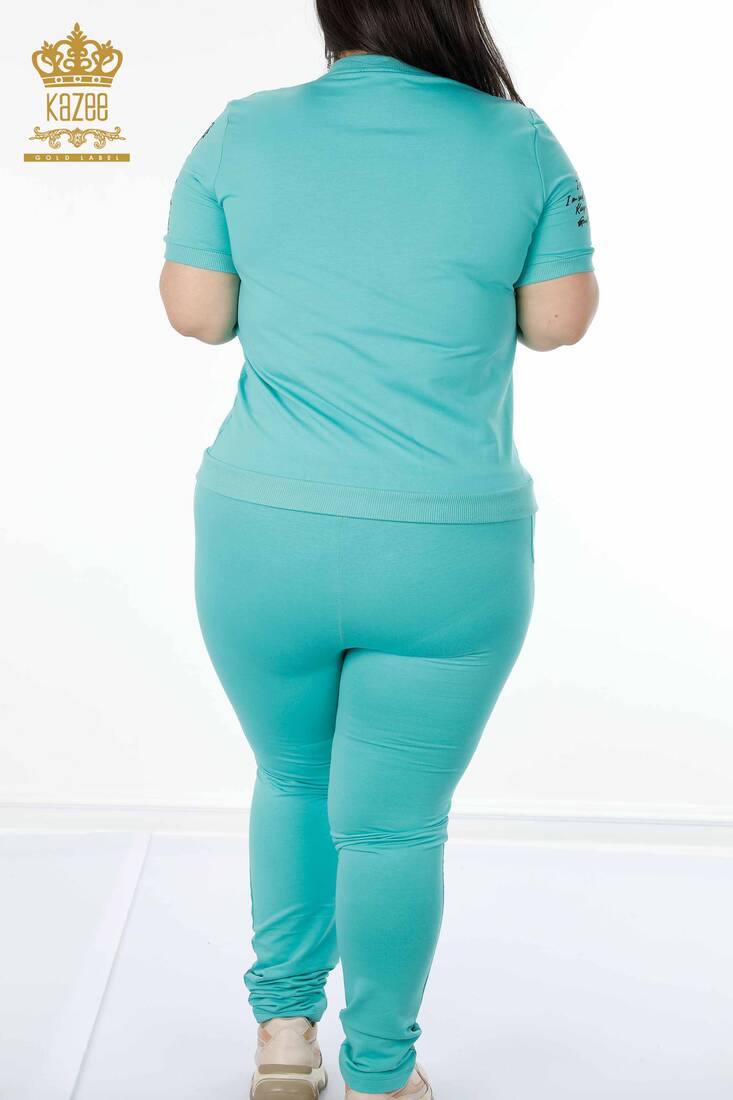 Women's Tracksuit Set Written Mint - 17393 | KAZEE