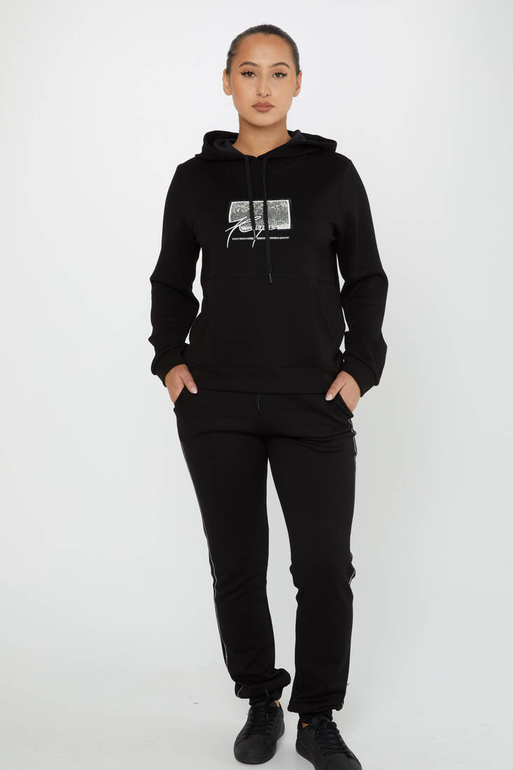 Women's Tracksuit Kazee Text Black - 17593 | KAZEE