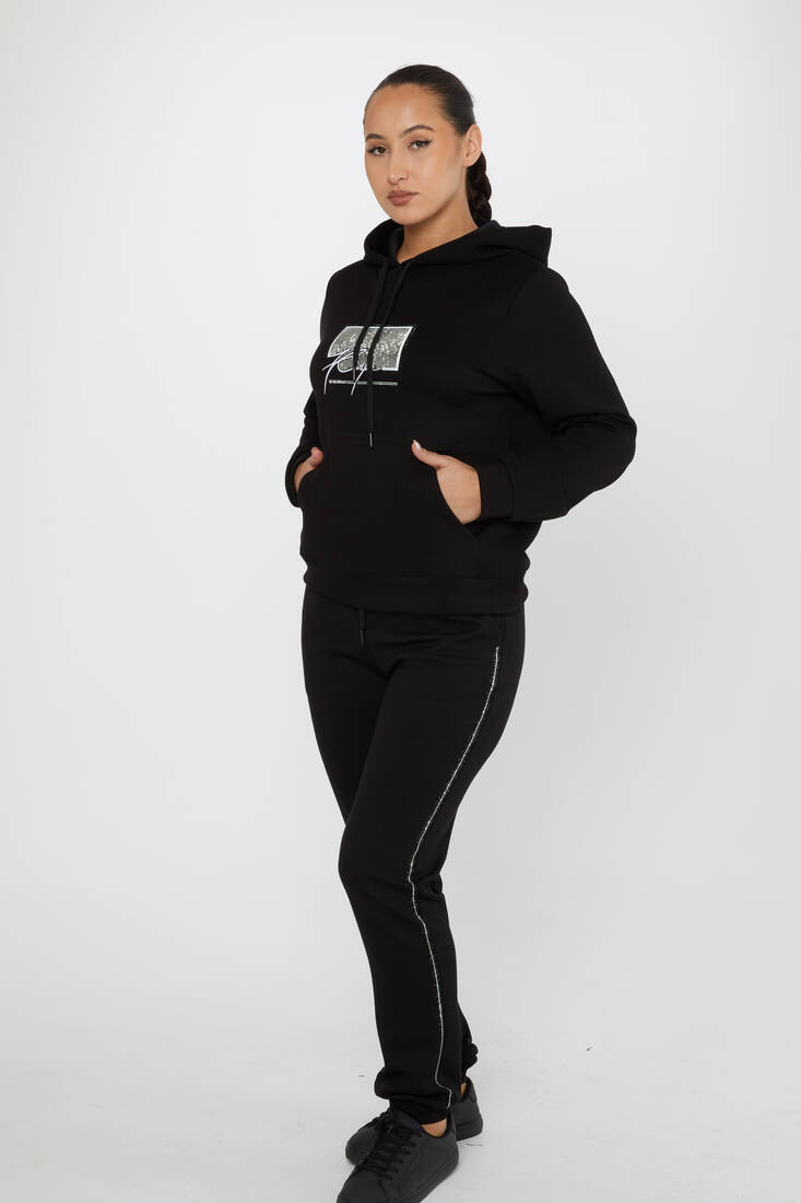 Women's Tracksuit Kazee Text Black - 17593 | KAZEE