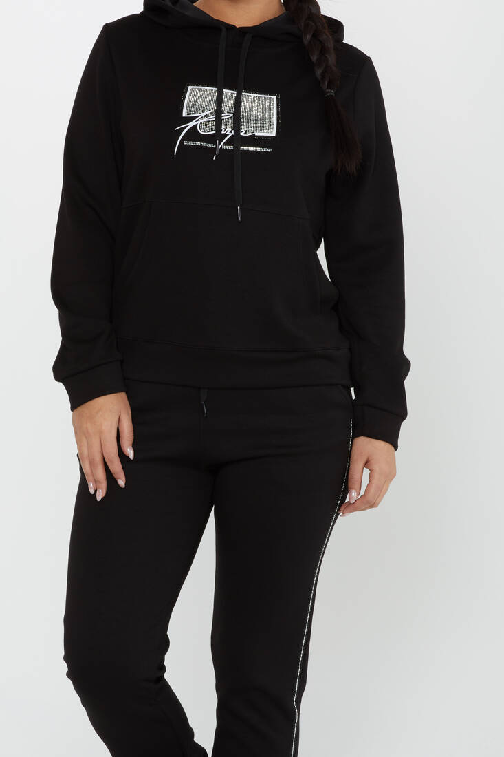 Women's Tracksuit Kazee Text Black - 17593 | KAZEE