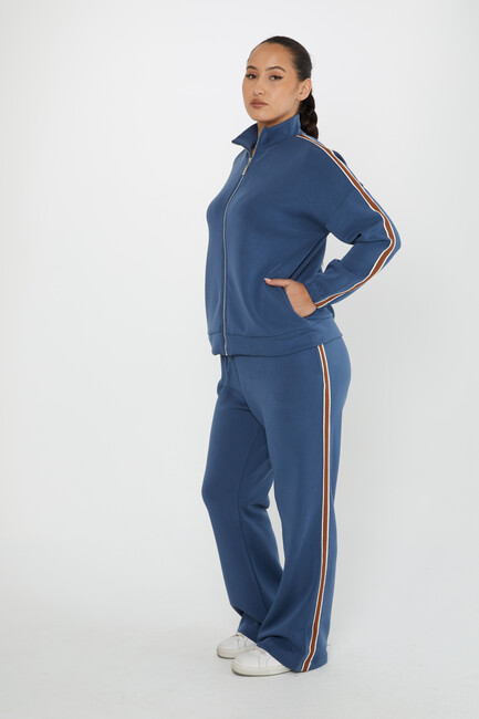 Women's Tracksuit Pocket Detail Indigo - 17630 | KAZEE - Thumbnail