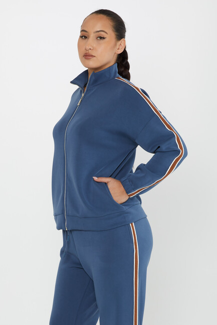 Women's Tracksuit Pocket Detail Indigo - 17630 | KAZEE - Thumbnail