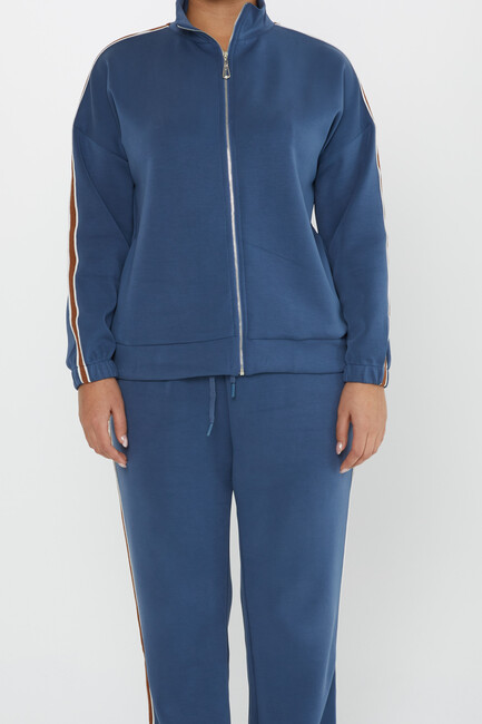 Women's Tracksuit Pocket Detail Indigo - 17630 | KAZEE - Thumbnail