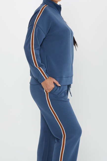 Women's Tracksuit Pocket Detail Indigo - 17630 | KAZEE - Thumbnail