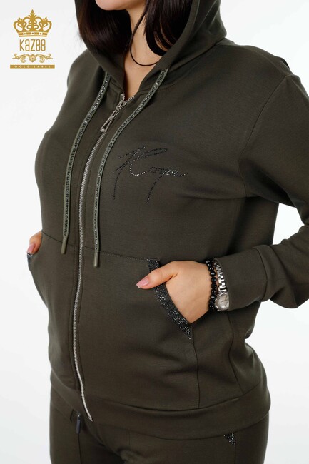 Women's Tracksuit Set Kazee Logo Khaki - 17427 | KAZEE - Thumbnail