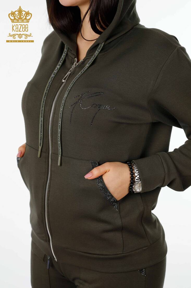 Women's Tracksuit Set Kazee Logo Khaki - 17427 | KAZEE