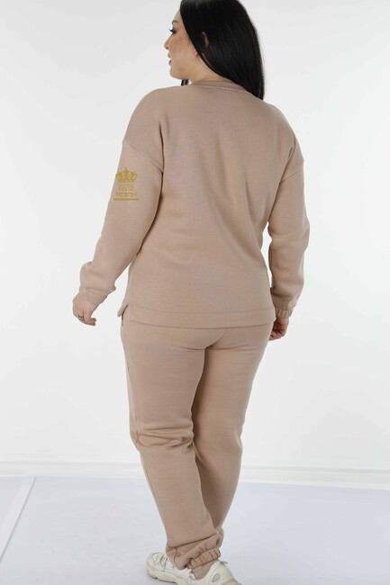 Women's Tracksuit Set Tiger Detail Mink - 17473 | KAZEE - Thumbnail