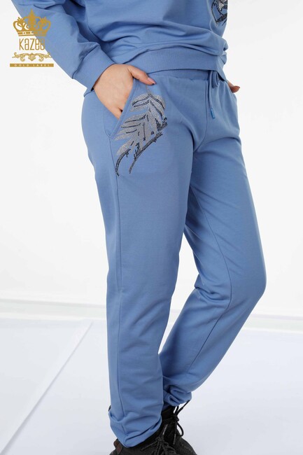 Women's Tracksuit Set Tiger Pattern Blue - 17459 | KAZEE - Thumbnail