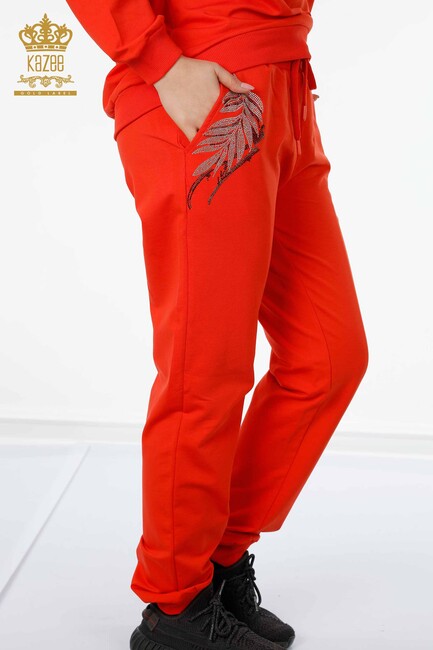 Women's Tracksuit Set Tiger Pattern Orange - 17459 | KAZEE - Thumbnail