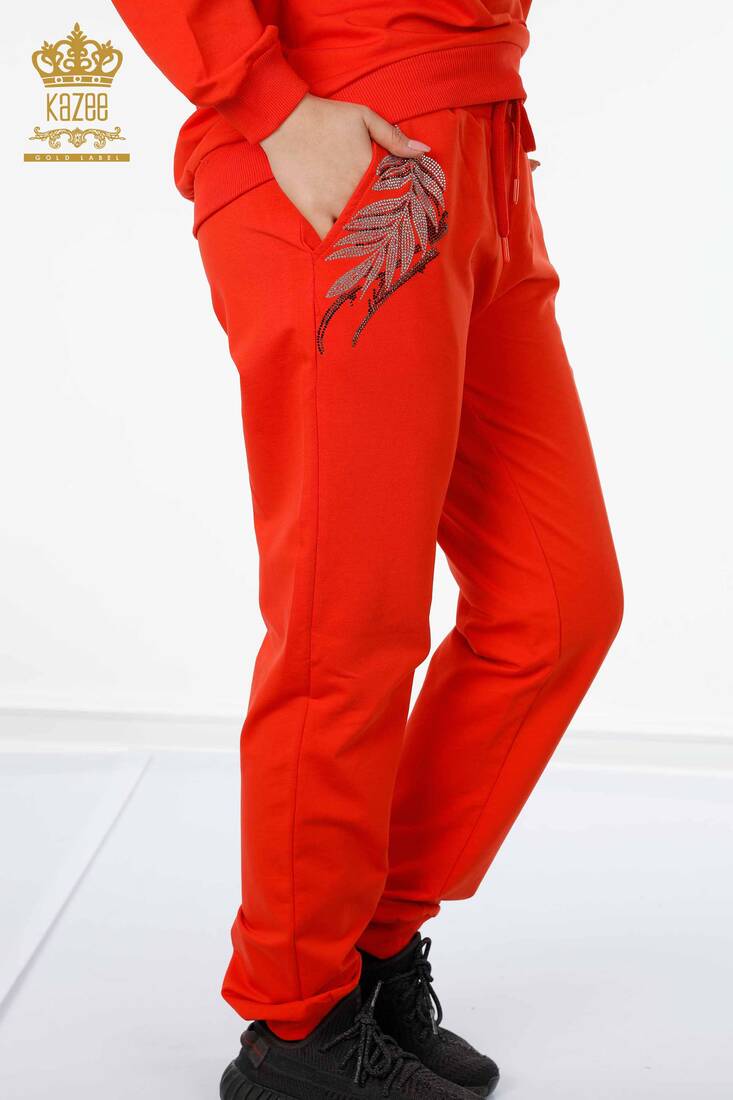 Women's Tracksuit Set Tiger Pattern Orange - 17459 | KAZEE