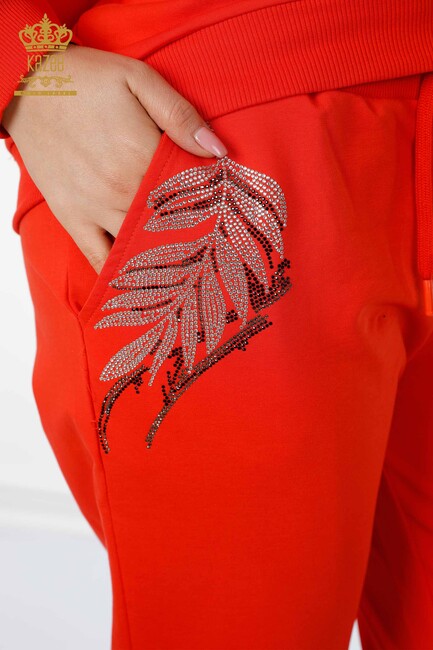 Women's Tracksuit Set Tiger Pattern Orange - 17459 | KAZEE - Thumbnail