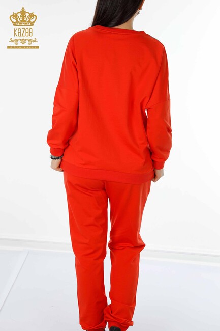 Women's Tracksuit Set Tiger Pattern Orange - 17459 | KAZEE - Thumbnail