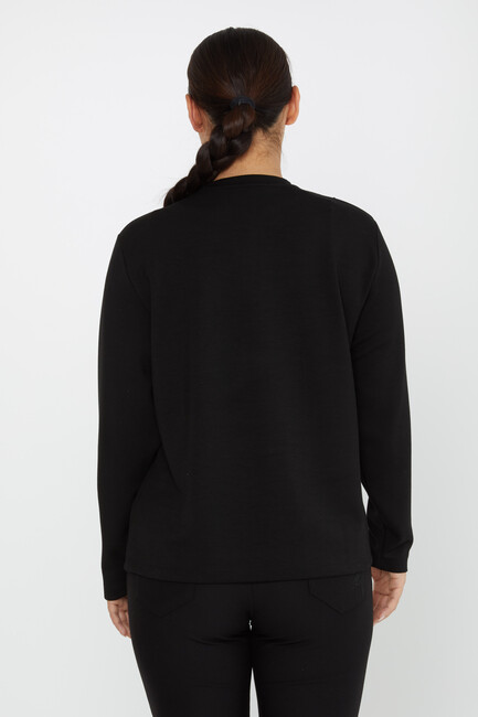 Women's Sweatshirt Collar Stone Black - 2231 | KAZEE - Thumbnail