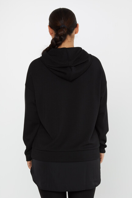 Women's Sweatshirt Hooded Black - 17750 | KAZEE - Thumbnail