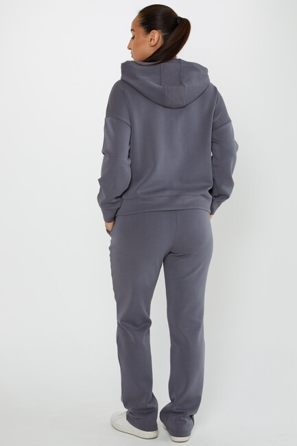 Women's Tracksuit Button Detail Anthracite - 17627 | KAZEE - Thumbnail