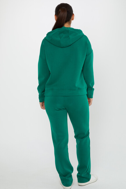 Women's Tracksuit Button Detail Green - 17627 | KAZEE - Thumbnail