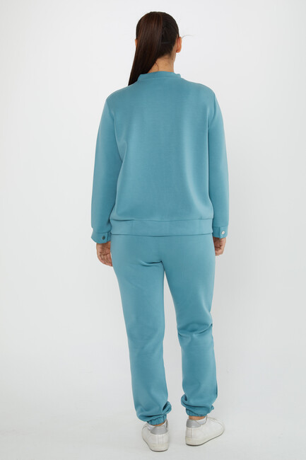 Women's Tracksuit Button Detail Mint - 17624 | KAZEE - Thumbnail