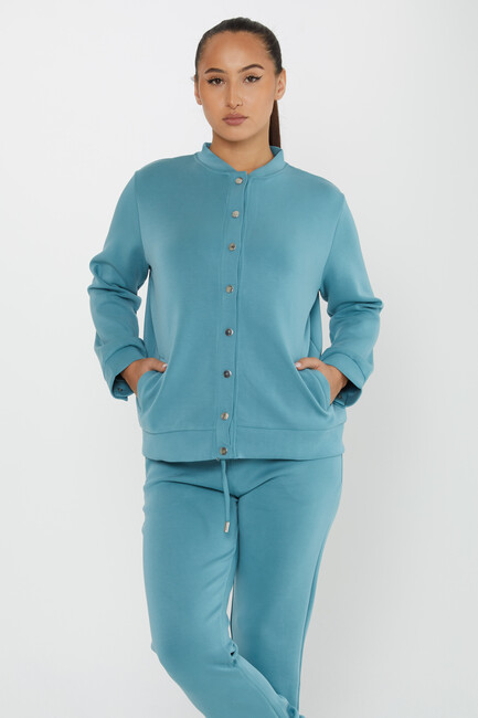 Women's Tracksuit Button Detail Mint - 17624 | KAZEE - Thumbnail