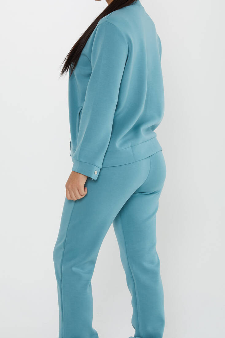 Women's Tracksuit Button Detail Mint - 17624 | KAZEE