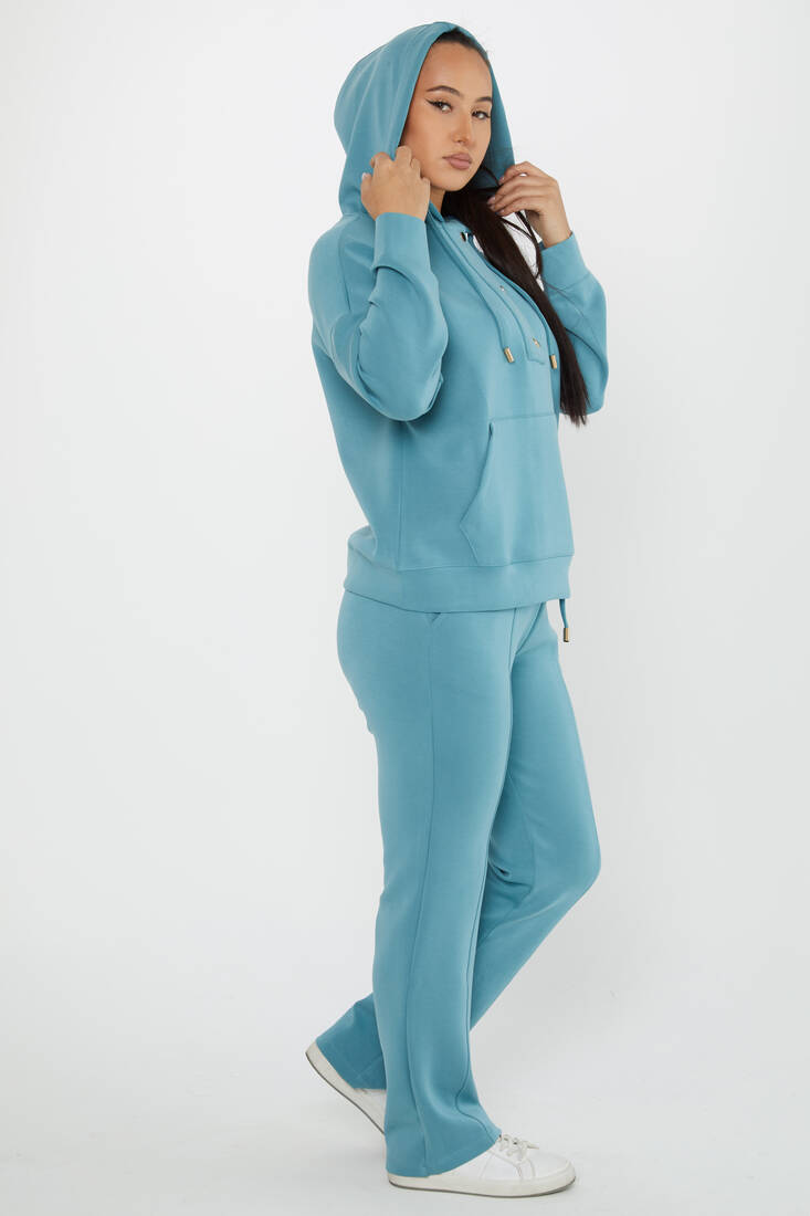 Women's Tracksuit Button Detail Mint - 17627 | KAZEE