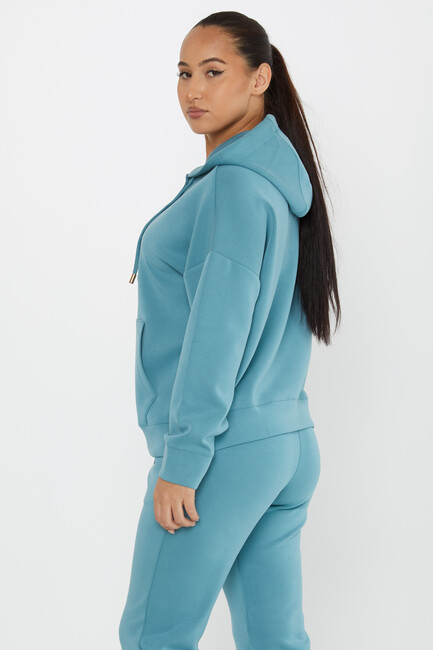 Women's Tracksuit Button Detail Mint - 17627 | KAZEE - Thumbnail