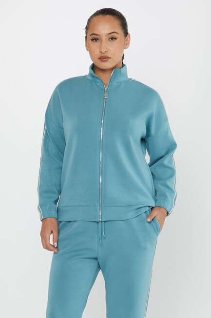 Women's Tracksuit Pocket Detail Blue - 17630 | KAZEE - Thumbnail