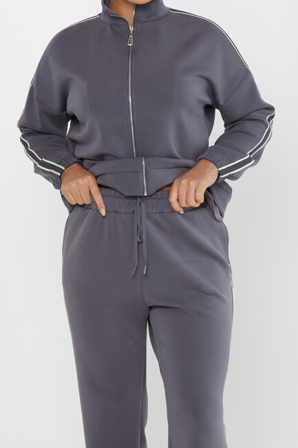 Women's Tracksuit Pocket Detail Gray - 17630 | KAZEE - Thumbnail