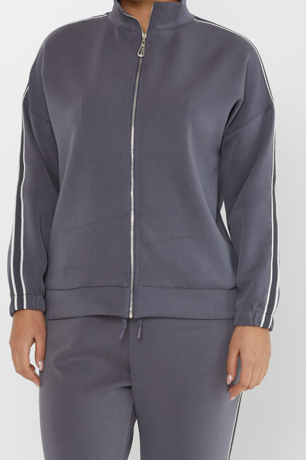 Women's Tracksuit Pocket Detail Gray - 17630 | KAZEE - Thumbnail