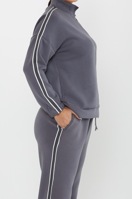 Women's Tracksuit Pocket Detail Gray - 17630 | KAZEE - Thumbnail