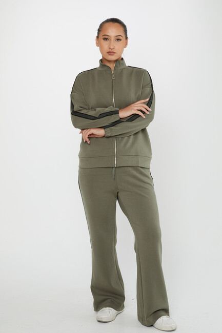 Women's Tracksuit Pocket Detail Khaki - 17630 | KAZEE - Thumbnail