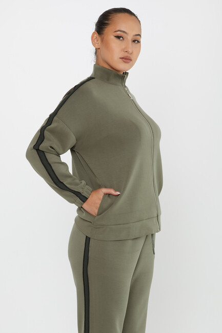 Women's Tracksuit Pocket Detail Khaki - 17630 | KAZEE - Thumbnail