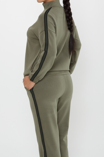 Women's Tracksuit Pocket Detail Khaki - 17630 | KAZEE - Thumbnail