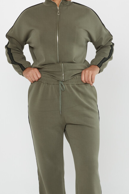 Women's Tracksuit Pocket Detail Khaki - 17630 | KAZEE - Thumbnail